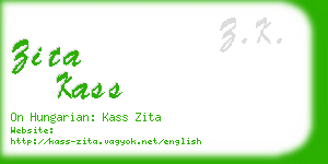 zita kass business card